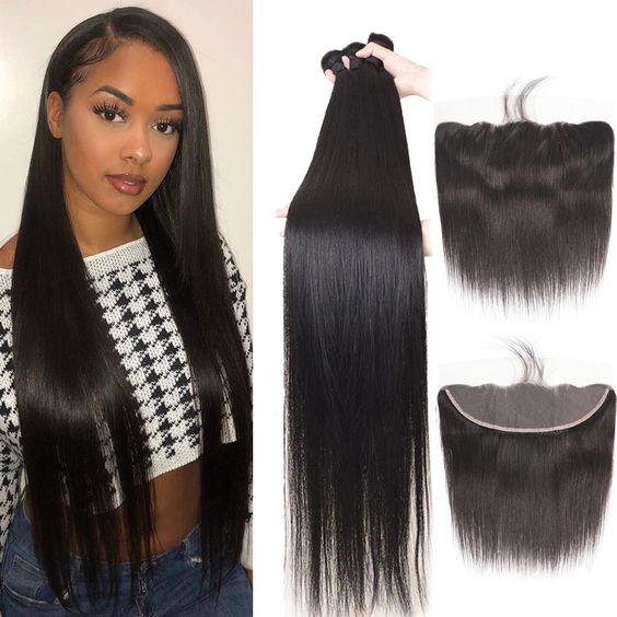 Mayqueen 13×4 Super High Quality Pure Brazilian Unprocessed Virgin Hair Straight Human Hair Wig