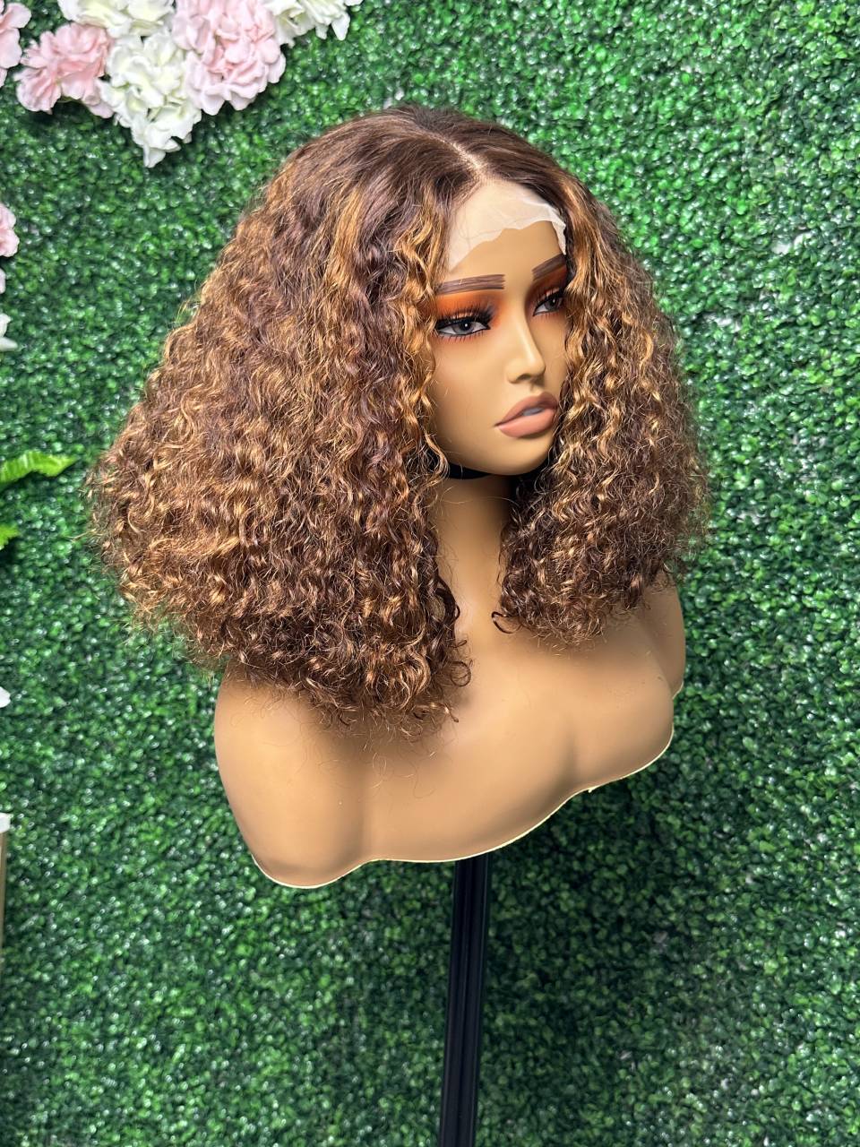 Mayqueen deep 4x4 high-definition transparent lace real hair wig exclusive black female real hair wig.