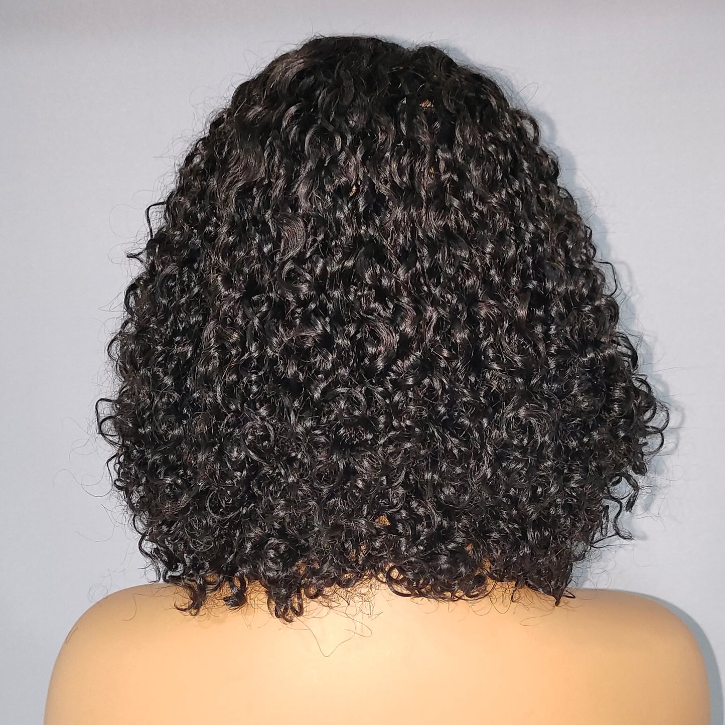 Mayqueen curly 13X4 high-definition transparent T-shape Swiss lace wig, 100% pure hair.
