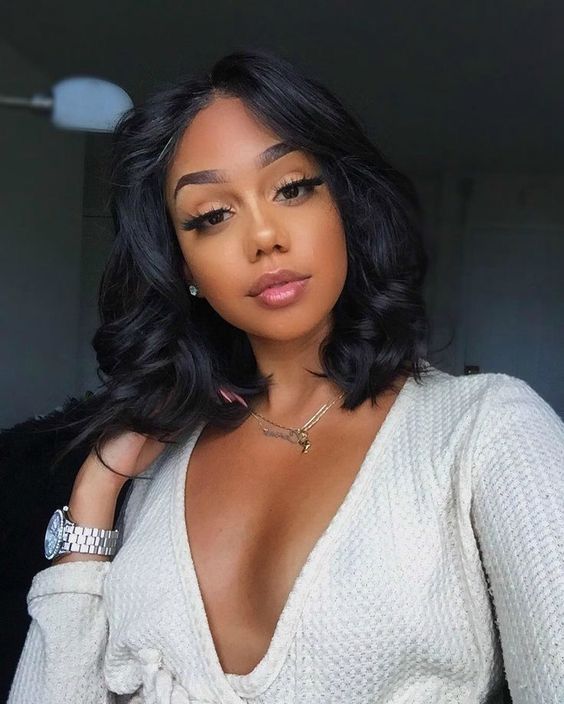 Mayqueen 10-inch Bob 2x6 real hair wig front high definition transparent lace real hair wig no rubber wig suitable for black women.