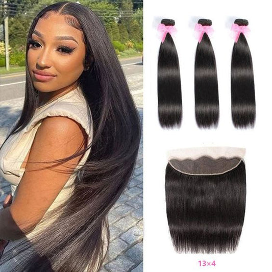 Mayqueen 13×4 Super High Quality Pure Brazilian Unprocessed Virgin Hair Straight Human Hair Wig