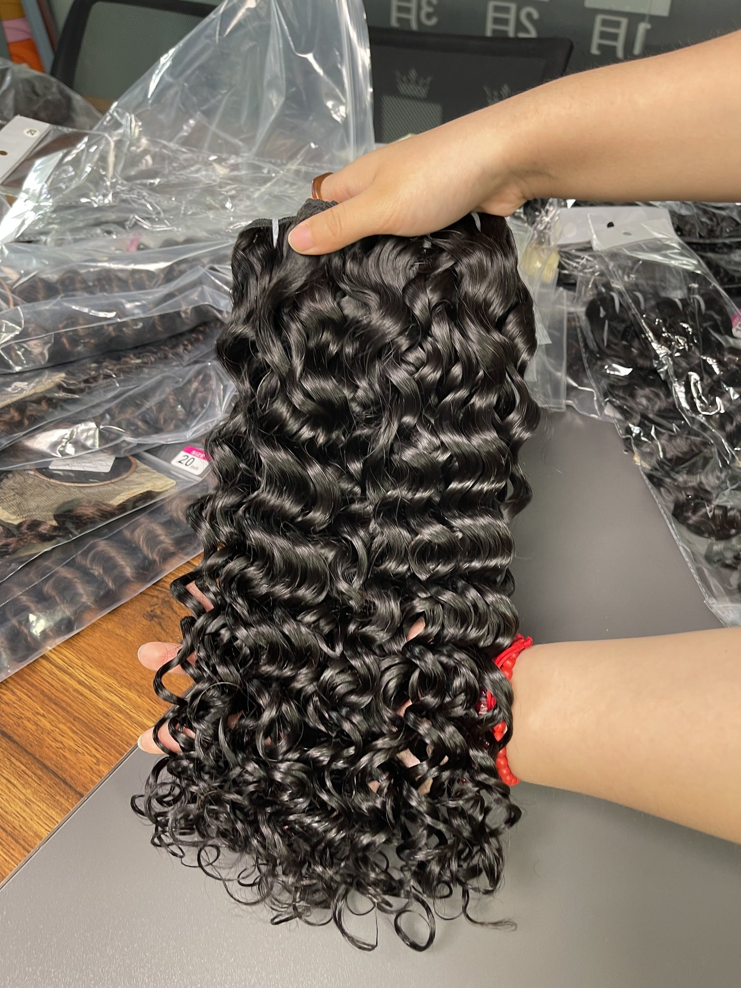 Mayqueen 13×4 Excellent high quality product raw water wave human hair wig.