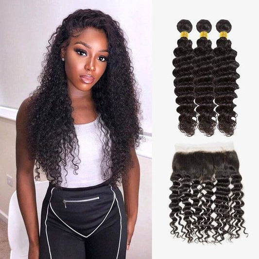 Mayqueen 13x4 pure Brazilian virgin hair deep human hair wig.