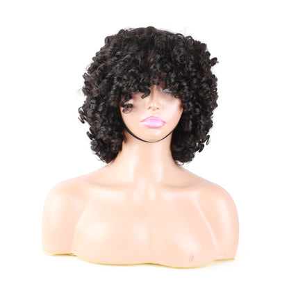 Mayqueen deep Full body pre-brazilian virgin hair real wig, pre-pulled baby non-gel real wig.