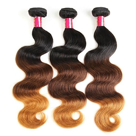 Mayqueen 4×4 unprocessed Brazilian virgin hair, 1B/4/27 body human hair wig.