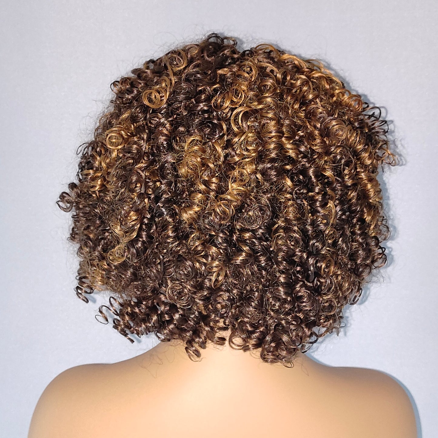 Mayqueen curly full-length Brazilian virgin real hair wig easy to wear for beginners.