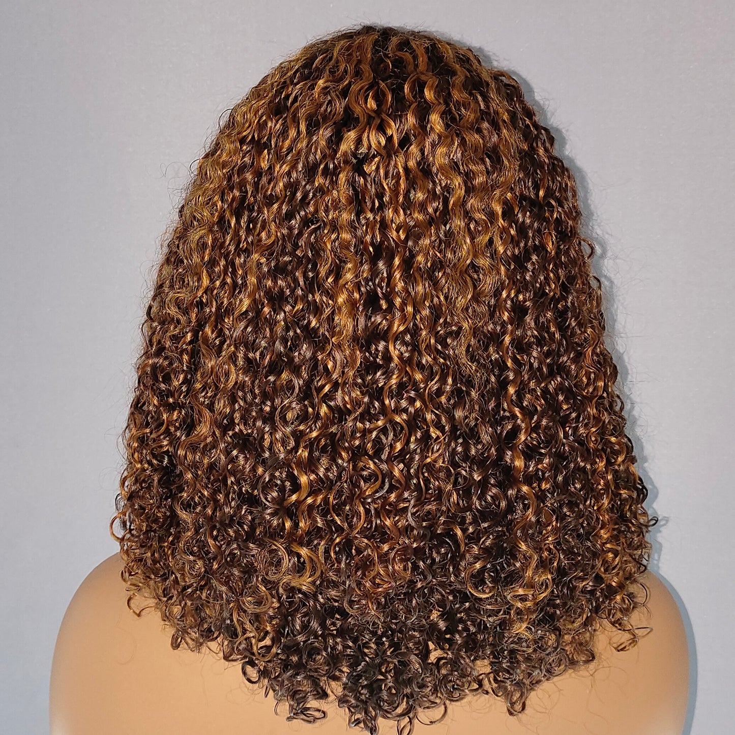 Mayqueen curly 13x4 hi-def transparent T-shape Swiss lace real hair wig pre-pull baby hair real hair wig.