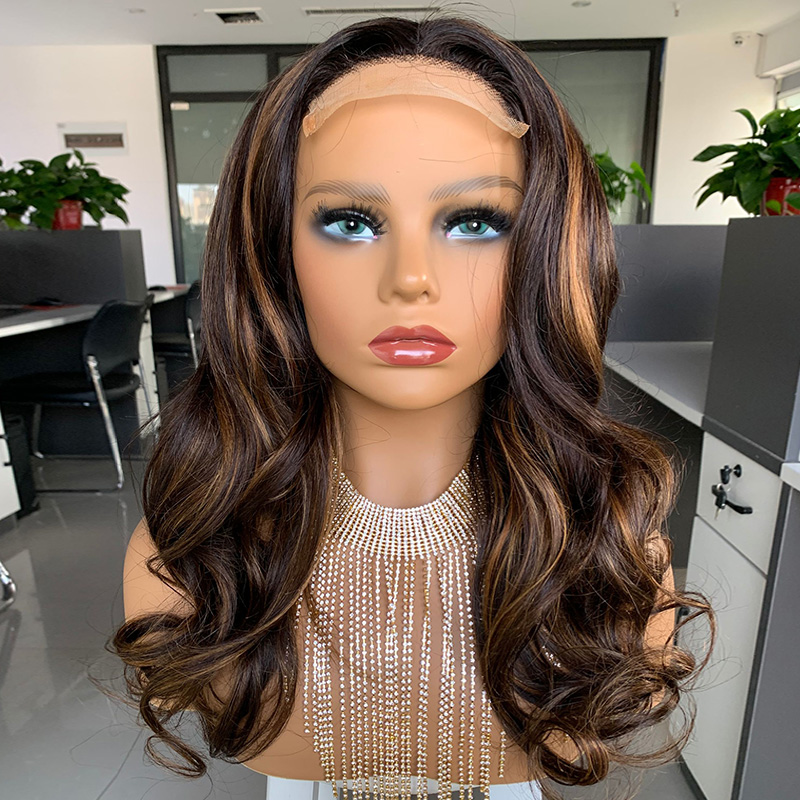 Mayqueen body 4x4 high definition Swiss lace real hair wig for black women pre-pull non-stick baby hair.