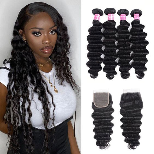 Mayqueen 4x4 Raw Brazilian Virgin Hair Loose Human Hair Wig.