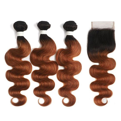 Mayqueen 4×4 unprocessed Brazilian virgin hair, 1B/30 body human hair wig.