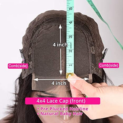 Mayqueen Bob Straight 4x4 high-definition clear Swiss lace real-life wig black female gel-free baby hair.