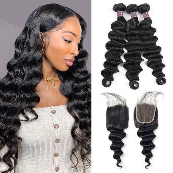 Mayqueen 4x4 Raw Brazilian Virgin Hair Loose Human Hair Wig.