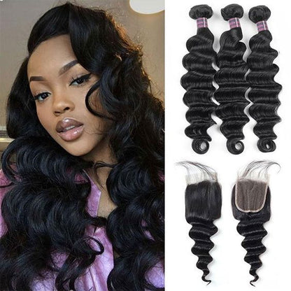 Mayqueen 4x4 Raw Brazilian Virgin Hair Loose Human Hair Wig.