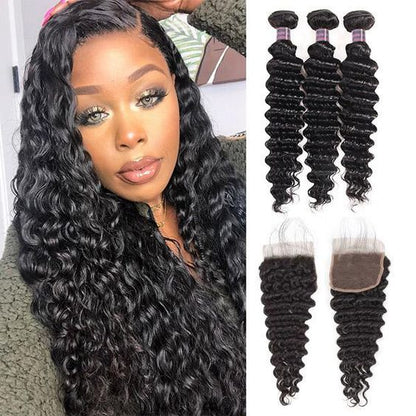 Mayqueen 4×4 Pure Brazilian Virgin Hair Deep Human Hair Wig.