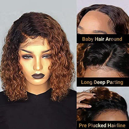 Mayqueen curly 13x4 high definition transparent T-lace real hair wig pre-pull no glue baby hair wig