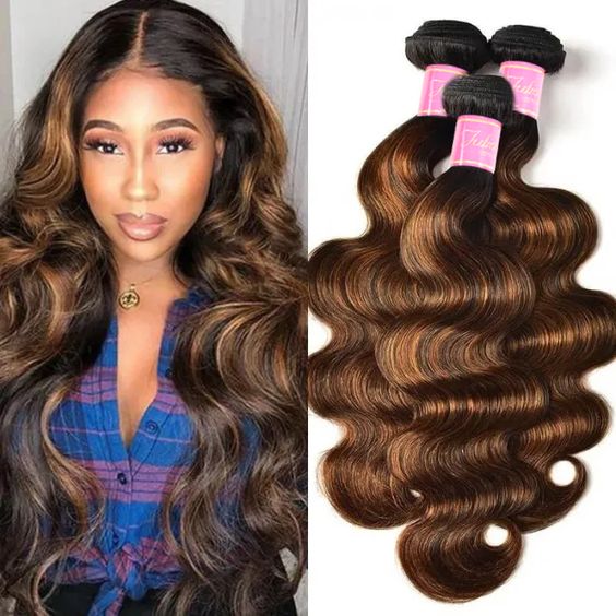 Mayqueen 4×4 unprocessed Brazilian virgin hair, 1B/30 body human hair wig.