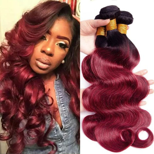 Mayqueen 4×4 unprocessed Brazilian virgin hair, 1b/99J body human hair wig.