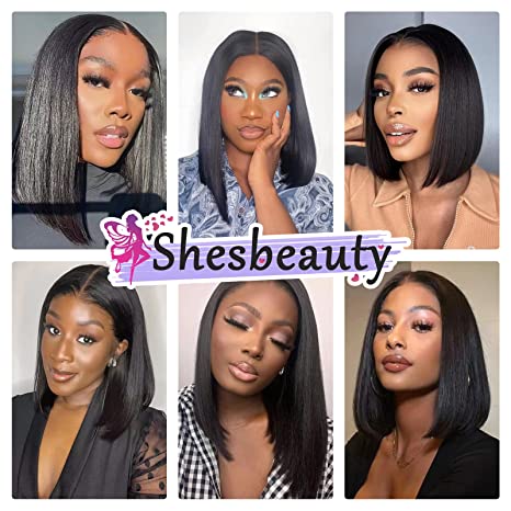 Mayqueen Bob straight real hair wig 13x4 high definition transparent T-shaped Swiss lace pre-pulled baby gel-free real hair wig.