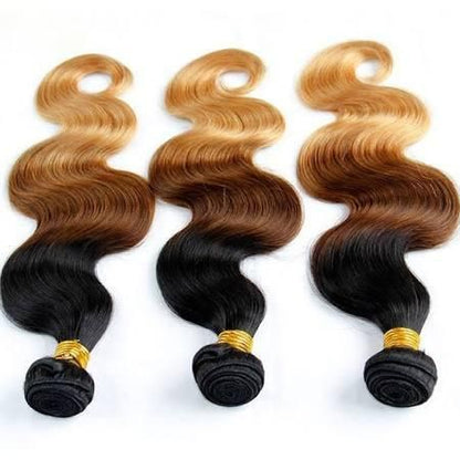 Mayqueen 4×4 unprocessed Brazilian virgin hair, 1B/4/27 body human hair wig.