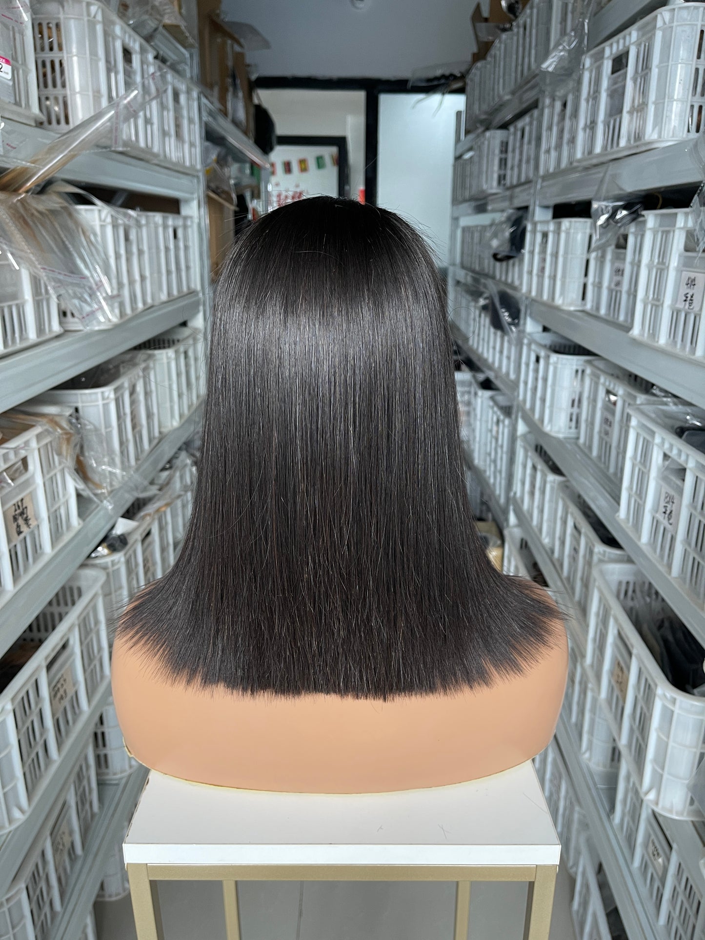 Mayqueen Bob Straight 4x4 high-definition clear Swiss lace real-life wig black female gel-free baby hair.