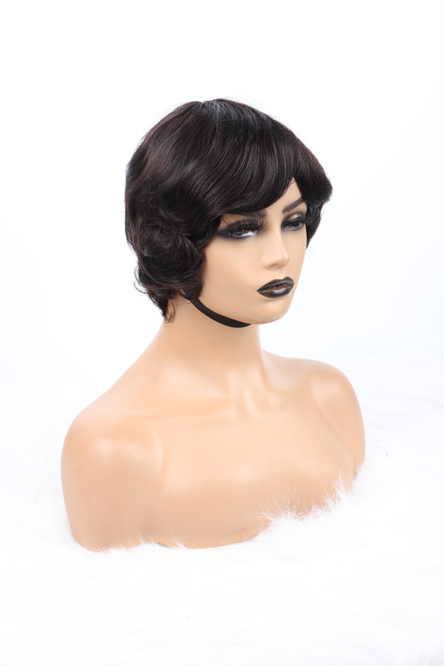 Mayqueen body full body wig with bangs for black women pre-pulled non-gel hair.