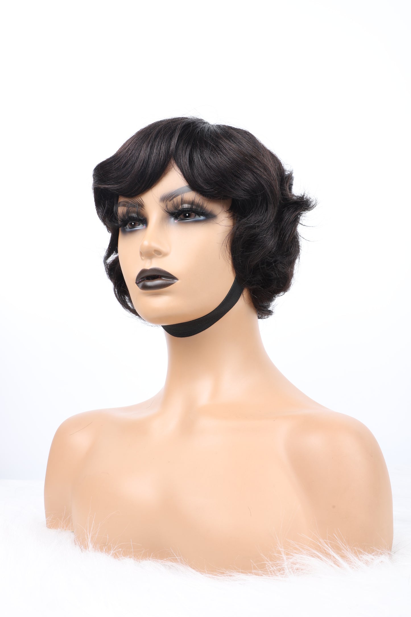 Mayqueen body full body wig with bangs for black women pre-pulled non-gel hair.