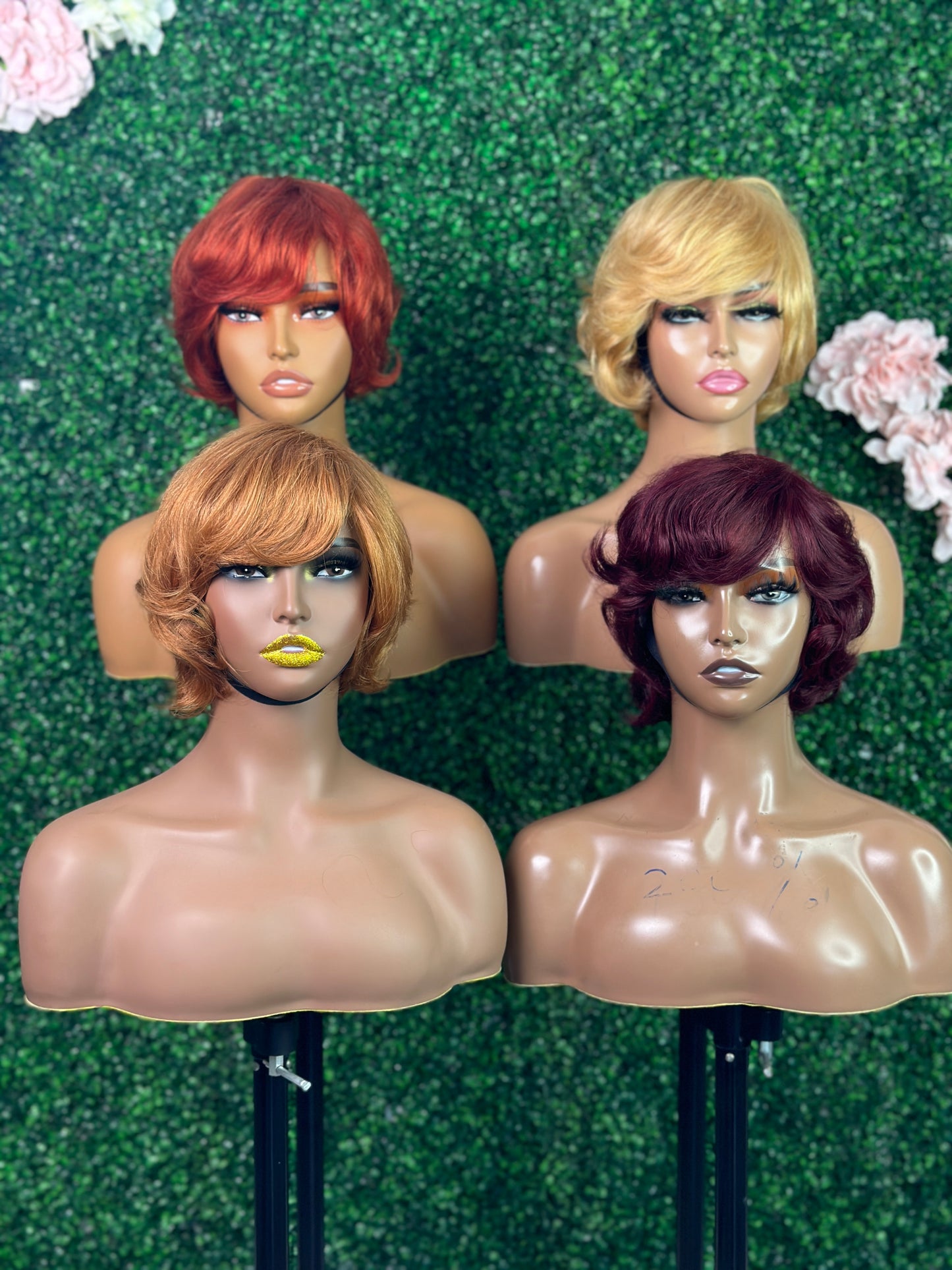 Mayqueen body full body wig with bangs for black women pre-pulled non-gel hair.