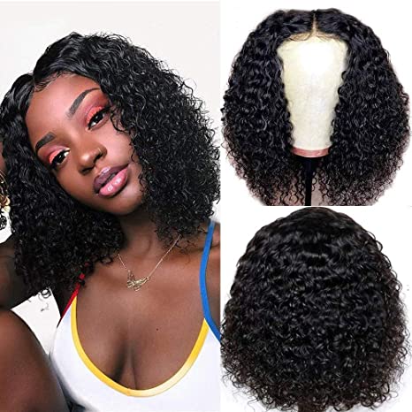 Mayqueen Curly 4x4 hi-def transparent t-shape Swiss lace wig, flower belongs to your unique gift.