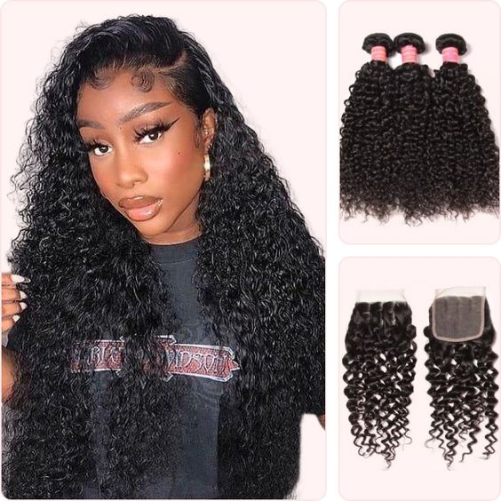 Mayqueen 4×4 high-end untreated Brazilian virgin Jerry human hair wig.