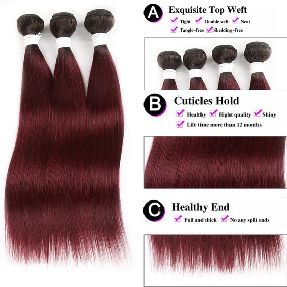 Mayqueen 4×4 unprocessed Brazilian virgin hair, straight human hair wig with color 1B/99J.